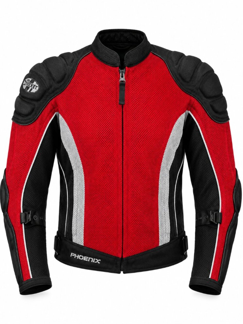 Joe Rocket Phoenix Men’s XL Armored Mesh Motorcycle Jacket Red Black
